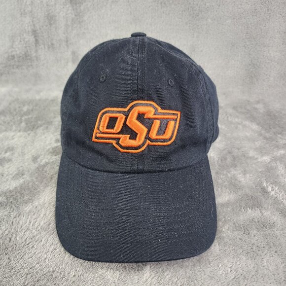 Oklahoma State University OSU Black Adjustable Baseball Cap By Top Of The World - Picture 2 of 11